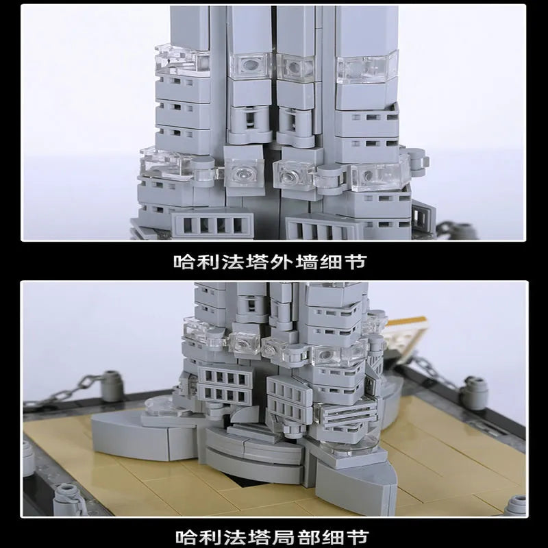 Wange MOC Building Block Set: Dubai Burj Khalifa 4222