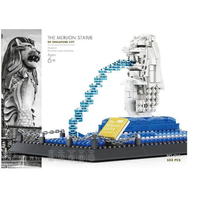 Wange MOC Building Block Set: Famous Merlion Statue 4218
