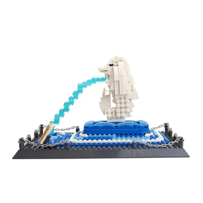 Wange MOC Building Block Set: Famous Merlion Statue 4218