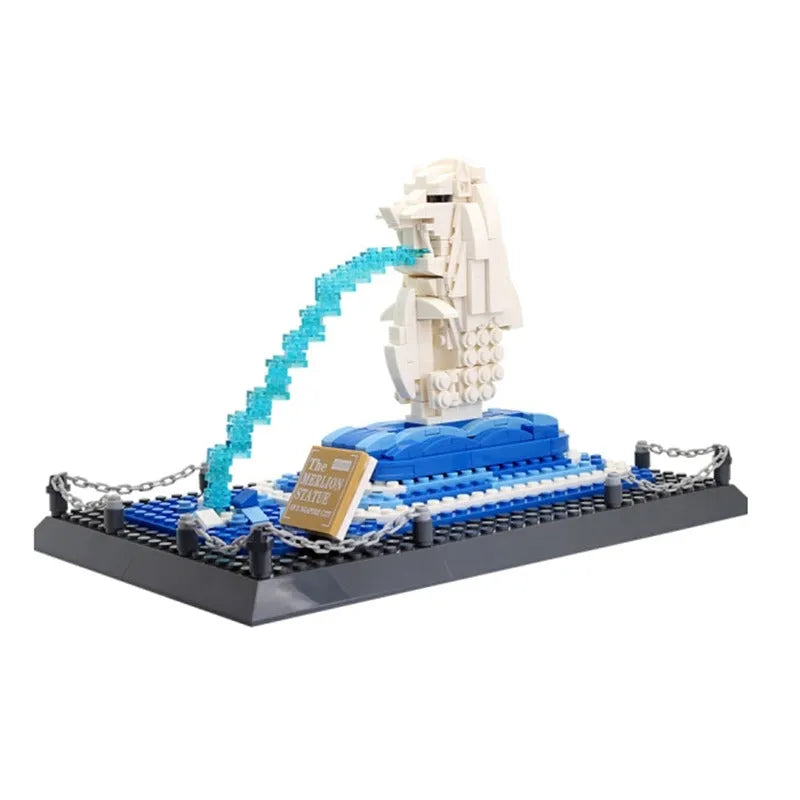 Wange MOC Building Block Set: Famous Merlion Statue 4218