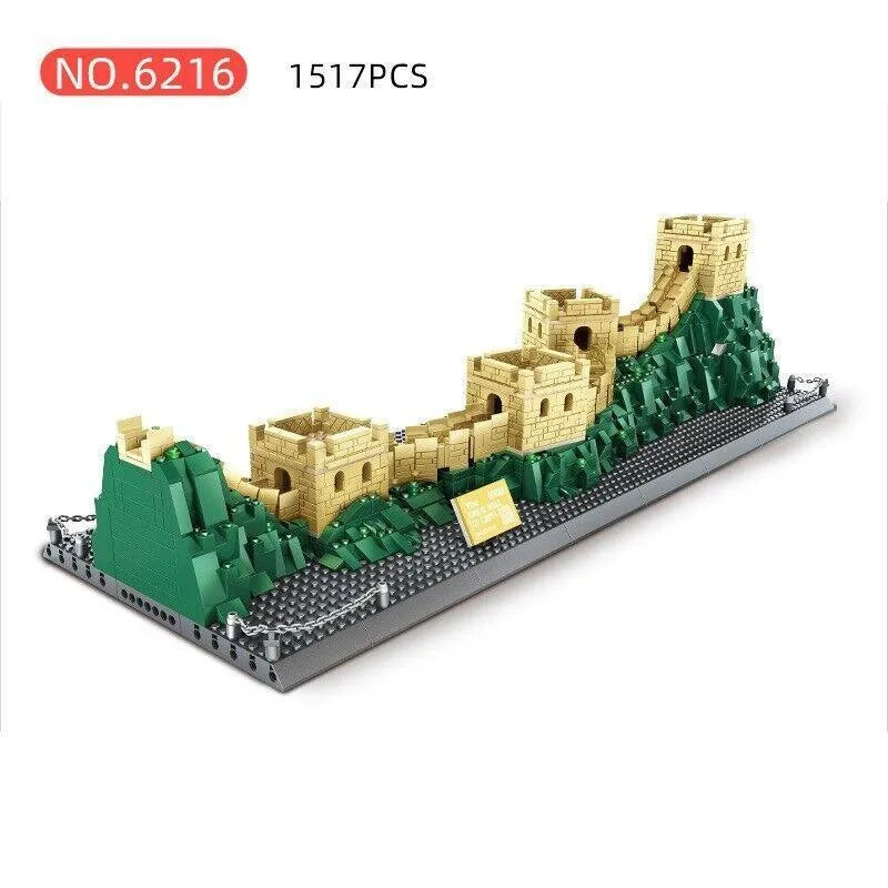 Wange MOC Building Block Set: Great China Wall, Model 6216