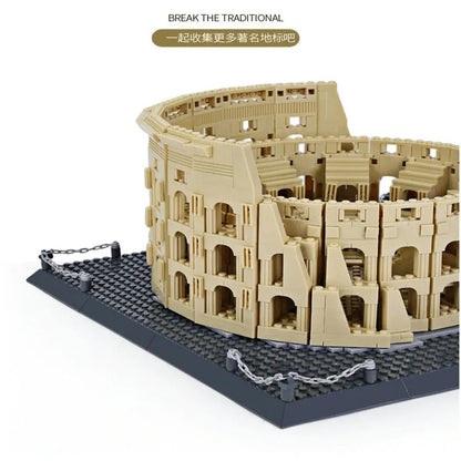 Wange MOC Building Block Set: Italy Rome Colosseum, Model 5225