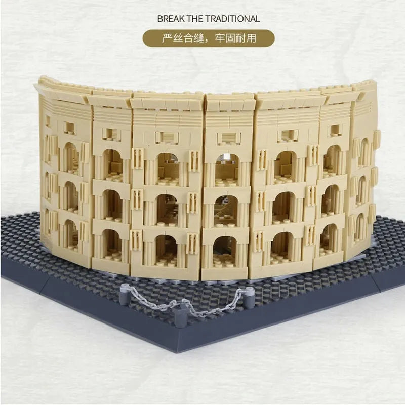 Wange MOC Building Block Set: Italy Rome Colosseum, Model 5225