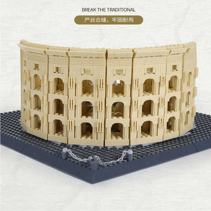 Wange MOC Building Block Set: Italy Rome Colosseum, Model 5225