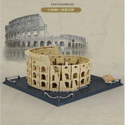 Wange MOC Building Block Set: Italy Rome Colosseum, Model 5225