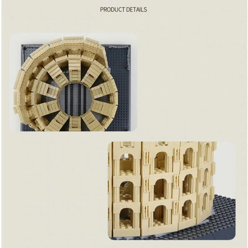 Wange MOC Building Block Set: Italy Rome Colosseum, Model 5225
