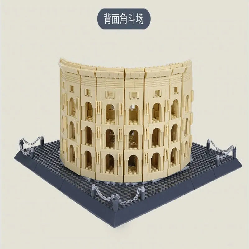 Wange MOC Building Block Set: Italy Rome Colosseum, Model 5225