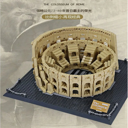 Wange MOC Building Block Set: Italy Rome Colosseum, Model 5225
