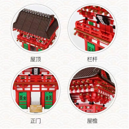 Wange MOC Building Block Set: Japanese City Temple, Model 6212