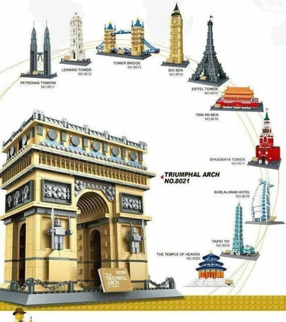 Wange MOC Building Block Set: Leaning Tower Of Pisa, Model 8012 / 5214