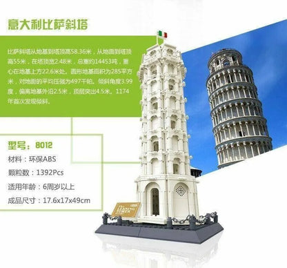 Wange MOC Building Block Set: Leaning Tower Of Pisa, Model 8012 / 5214