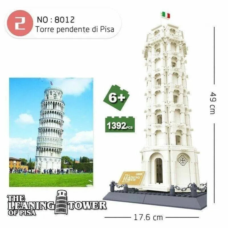 Wange MOC Building Block Set: Leaning Tower Of Pisa, Model 8012 / 5214