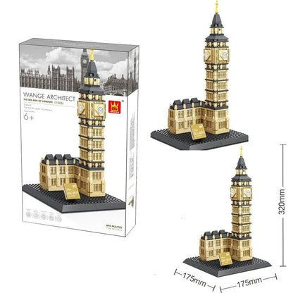 Wange MOC Building Block Set: London Big Ben, Model 7012