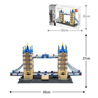 Wange MOC Building Block Set: London Tower Bridge, Model 5215