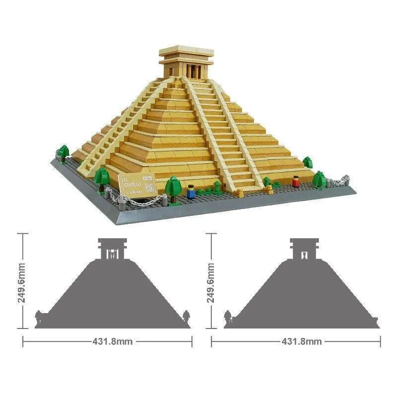 Wange MOC Building Block Set: Mexico El Castillo, Model 6225