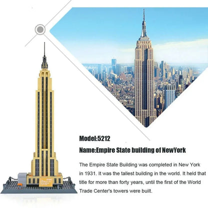 Wange MOC Building Block Set: New York Empire State Building, Model 5212