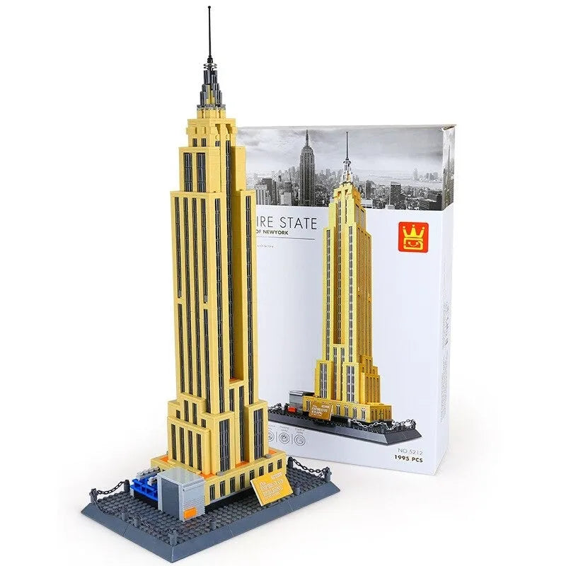Wange MOC Building Block Set: New York Empire State Building, Model 5212