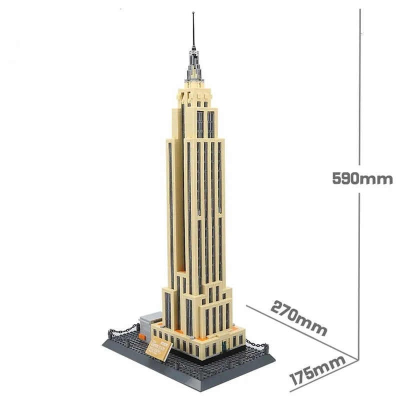 Wange MOC Building Block Set: New York Empire State Building, Model 5212