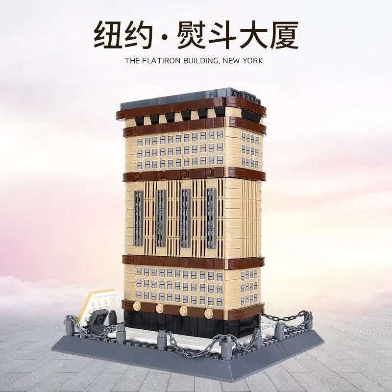 Wange MOC Building Block Set: New York Flatiron 4220