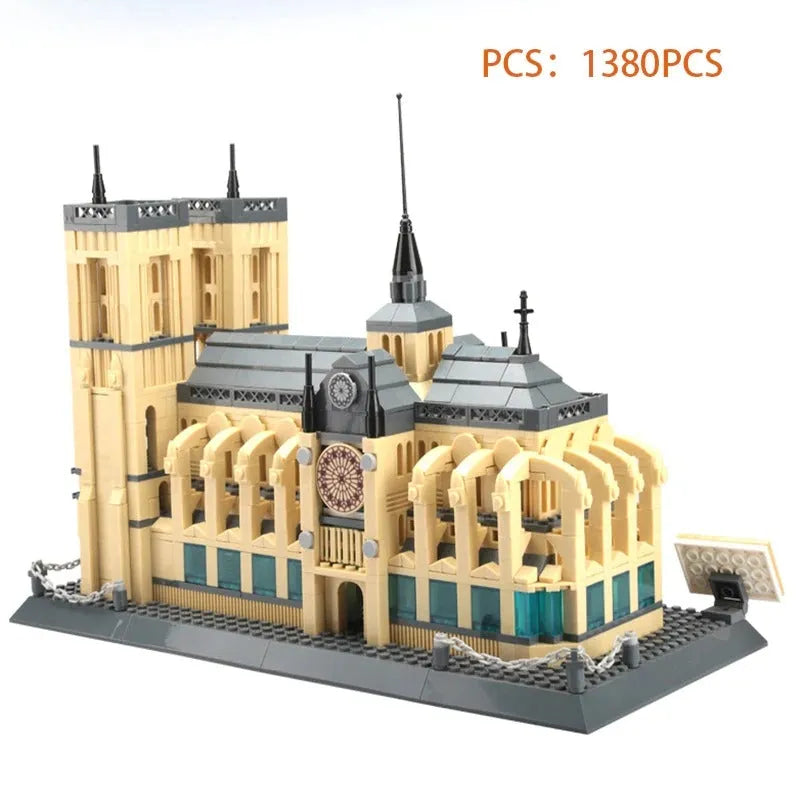 Wange MOC Building Block Set: Paris Notre Dame Cathedral, Model 5210