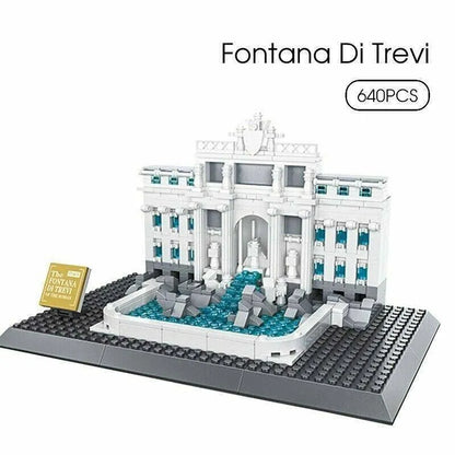 Wange MOC Building Block Set: Rome Fontana Di Trevi Skyline 4212