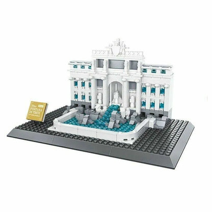 Wange MOC Building Block Set: Rome Fontana Di Trevi Skyline 4212