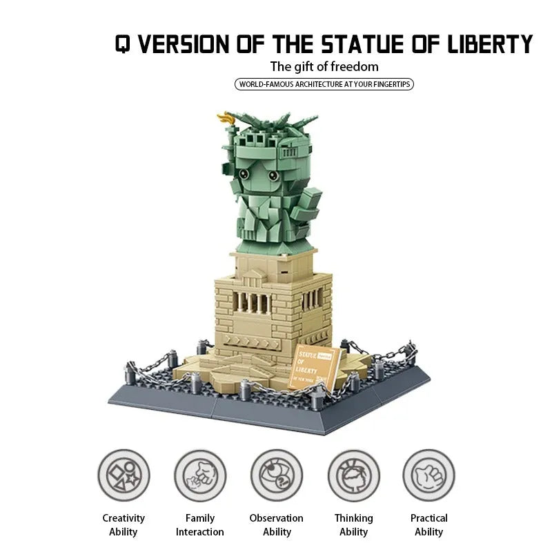 Wange MOC Building Block Set: Statue Of Liberty Q Version, Model 3210