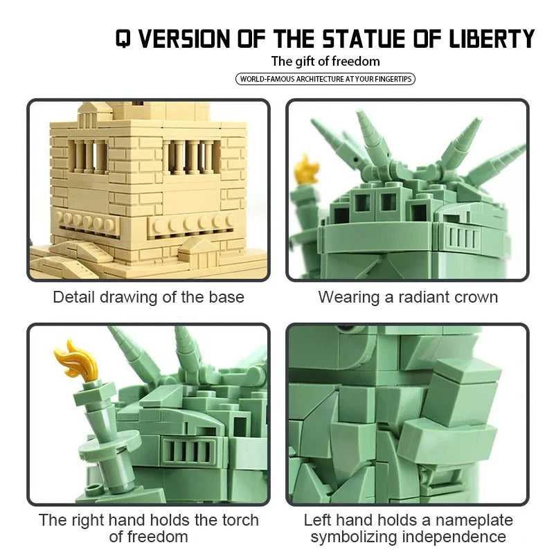 Wange MOC Building Block Set: Statue Of Liberty Q Version, Model 3210
