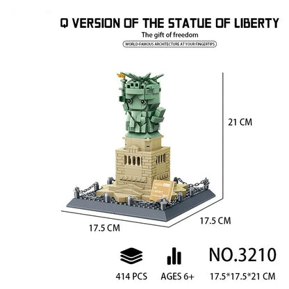 Wange MOC Building Block Set: Statue Of Liberty Q Version, Model 3210