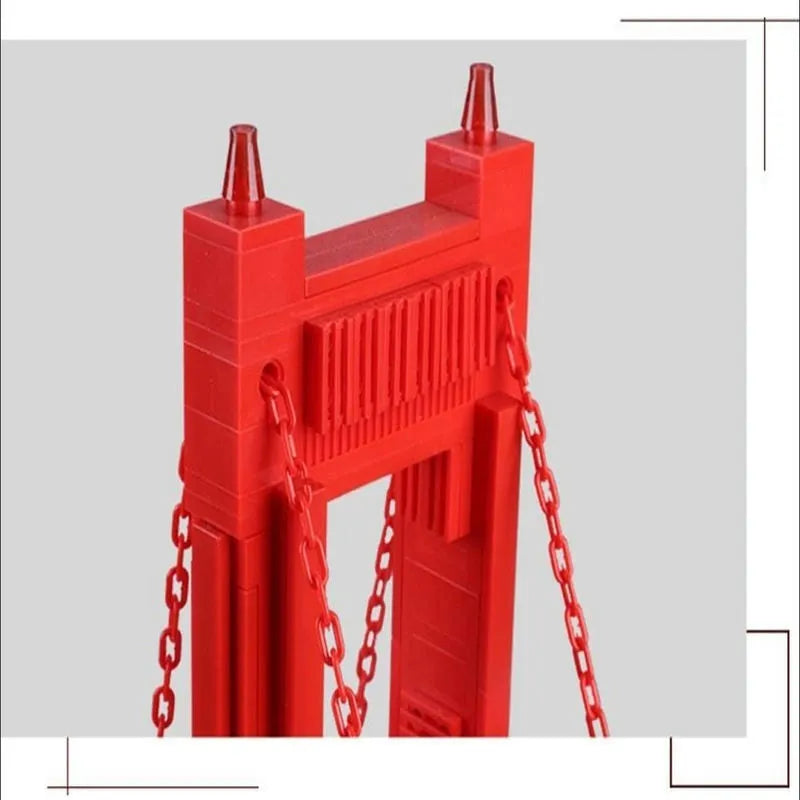 Wange MOC Building Block Set: The USA Golden Bridge, Model 6210