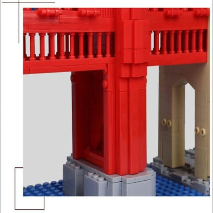 Wange MOC Building Block Set: The USA Golden Bridge, Model 6210