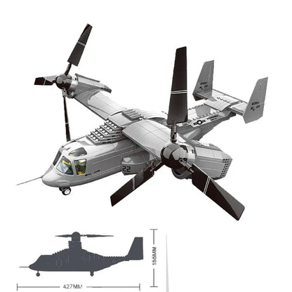 Wange MOC Building Block Set: Boeing V22 Bell Osprey 5006