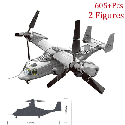 Wange MOC Building Block Set: Boeing V22 Bell Osprey 5006