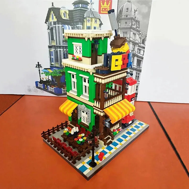 Wange MOC Building Block Set: BBQ Restaurant, Model 6313