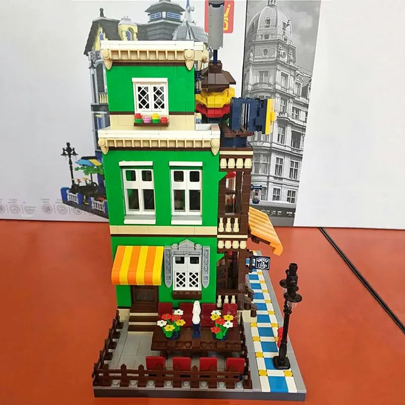Wange MOC Building Block Set: BBQ Restaurant, Model 6313