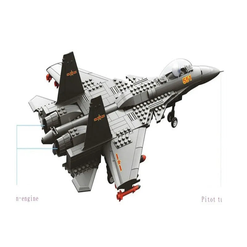 Wange MOC Building Block Set: F-15 Eagle Fighter Jet, Model 4001