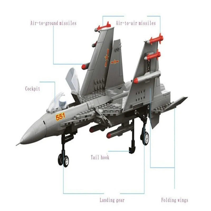 Wange MOC Building Block Set: F-15 Eagle Fighter Jet, Model 4001