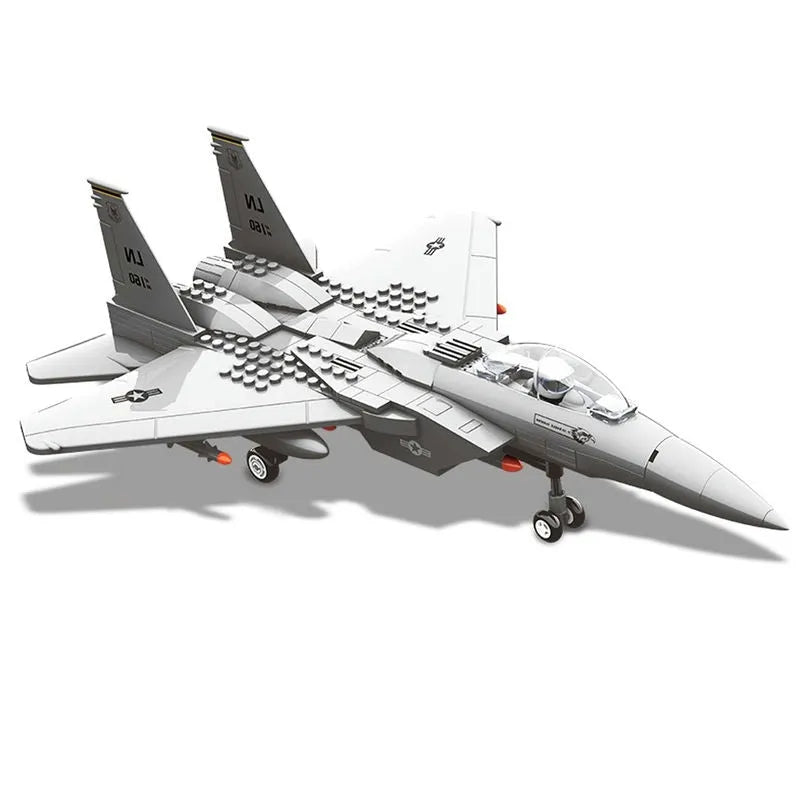 Wange MOC Building Block Set: F-15 Eagle Fighter Plane, Model 4004
