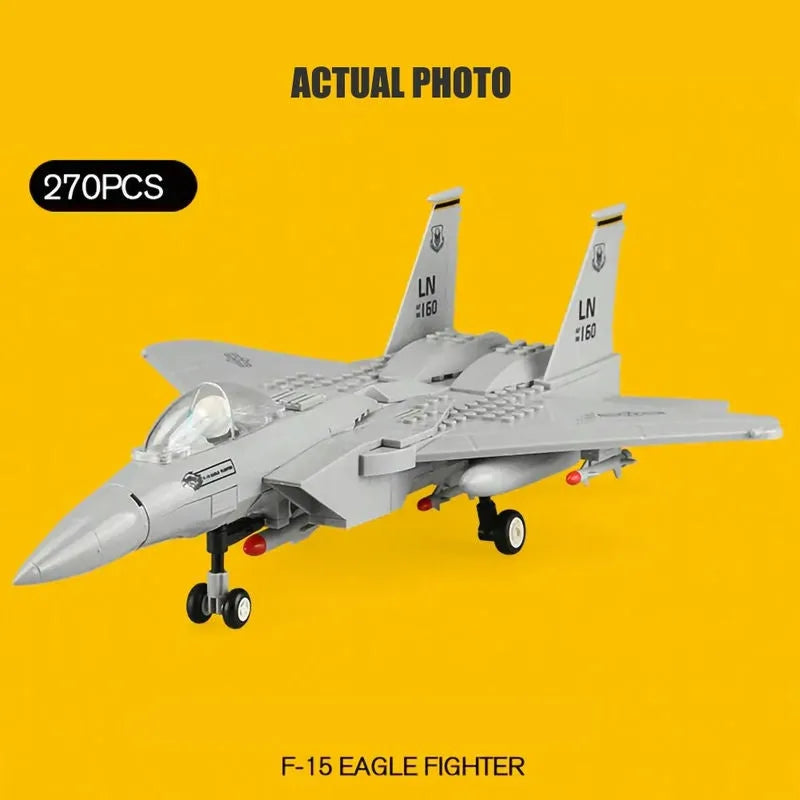 Wange MOC Building Block Set: F-15 Eagle Fighter Plane, Model 4004