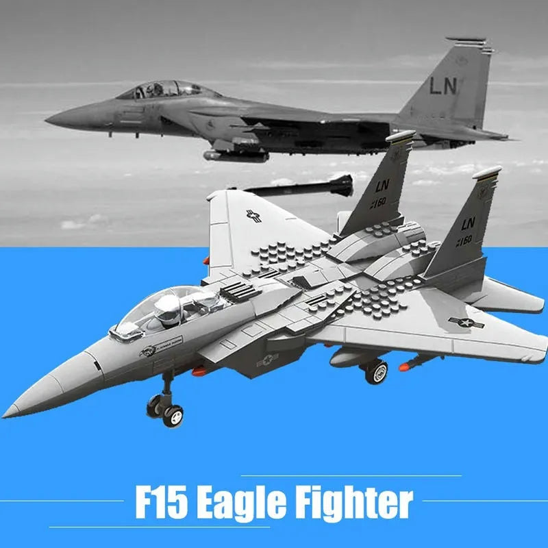 Wange MOC Building Block Set: F-15 Eagle Fighter Plane, Model 4004