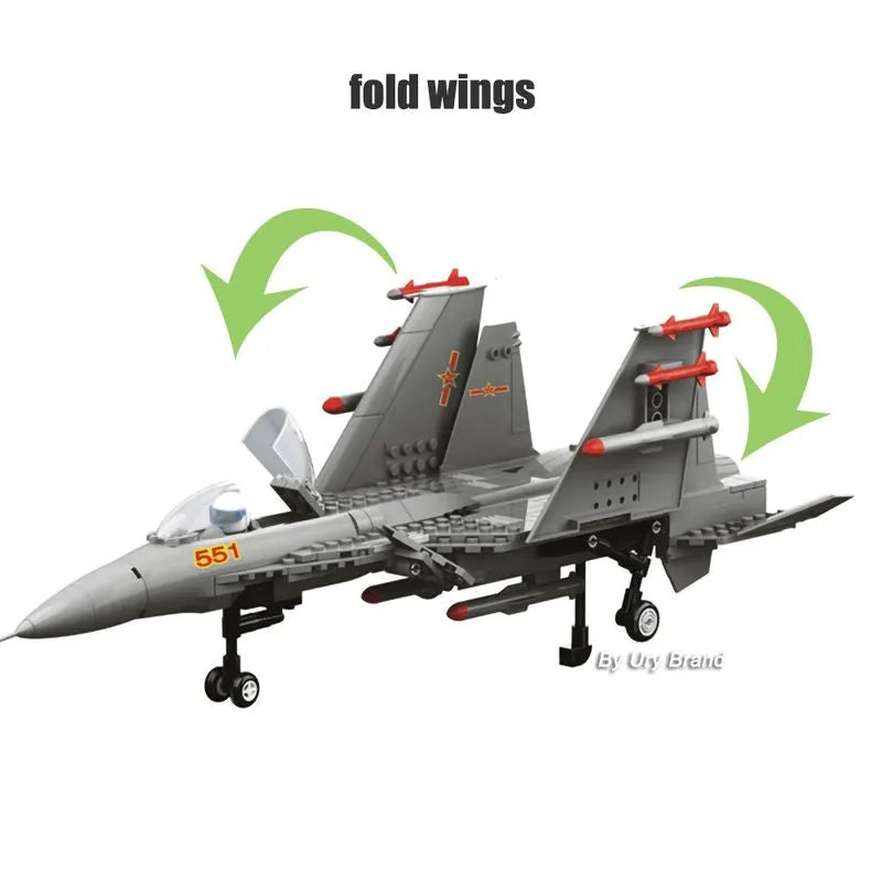 Wange MOC Building Block Set: F-15E Eagle Fighter Jet Plane, Model JX-005