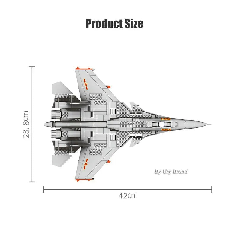 Wange MOC Building Block Set: F-15E Eagle Fighter Jet Plane, Model JX-005