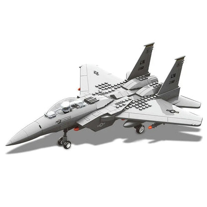 Wange MOC Building Block Set: F-15E Eagle Fighter Jet Plane, Model JX-005