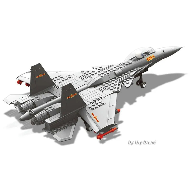 Wange MOC Building Block Set: F-15E Eagle Fighter Jet Plane, Model JX-005