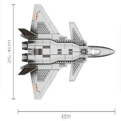 Wange MOC Building Block Set: J20 Stealth Fighter Plane, Model JX003
