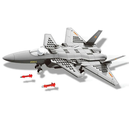 Wange MOC Building Block Set: J20 Stealth Fighter Plane Kids, Model 4003