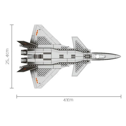 Wange MOC Building Block Set: J20 Stealth Fighter Plane Kids, Model 4003