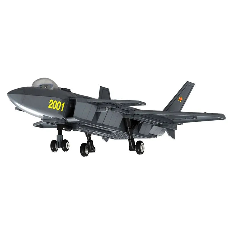 Wange MOC Building Block Set: J20 Stealth Fighter Plane Kids, Model 4003