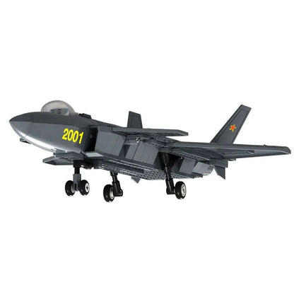 Wange MOC Building Block Set: J20 Stealth Fighter Plane Kids, Model 4003