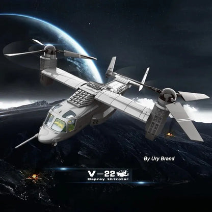 Wange MOC Building Block Set: Boeing V22 Bell Osprey JX006